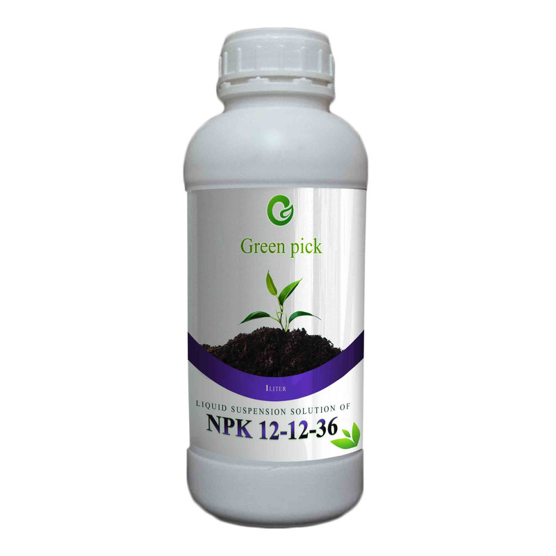 محلول مایع کود پتاس بالا گرین پیک مدل NPK 12 12 36 حجم یک لیتر