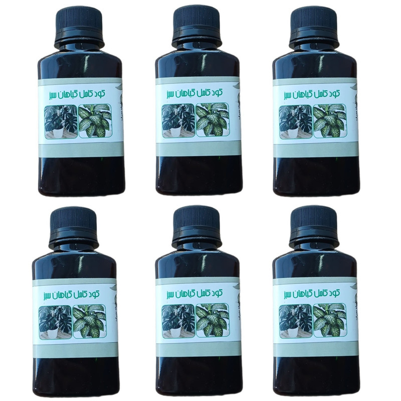 کود مایع کامل گیاهان سبز مدل life drop حجم 110 میلی لیتر بسته 6 عددی