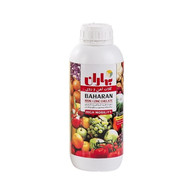 کلات آهن و روی بهاران مدل  chelate fe+zn حجم 1 ليتر