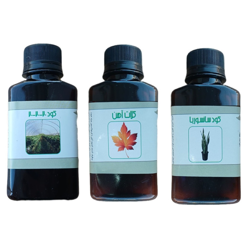 کود مایع کامل سه بیست و کود سانسوریا و کلات آهن مدل life drop حجم 110 میلی لیتر بسته 3 عددی