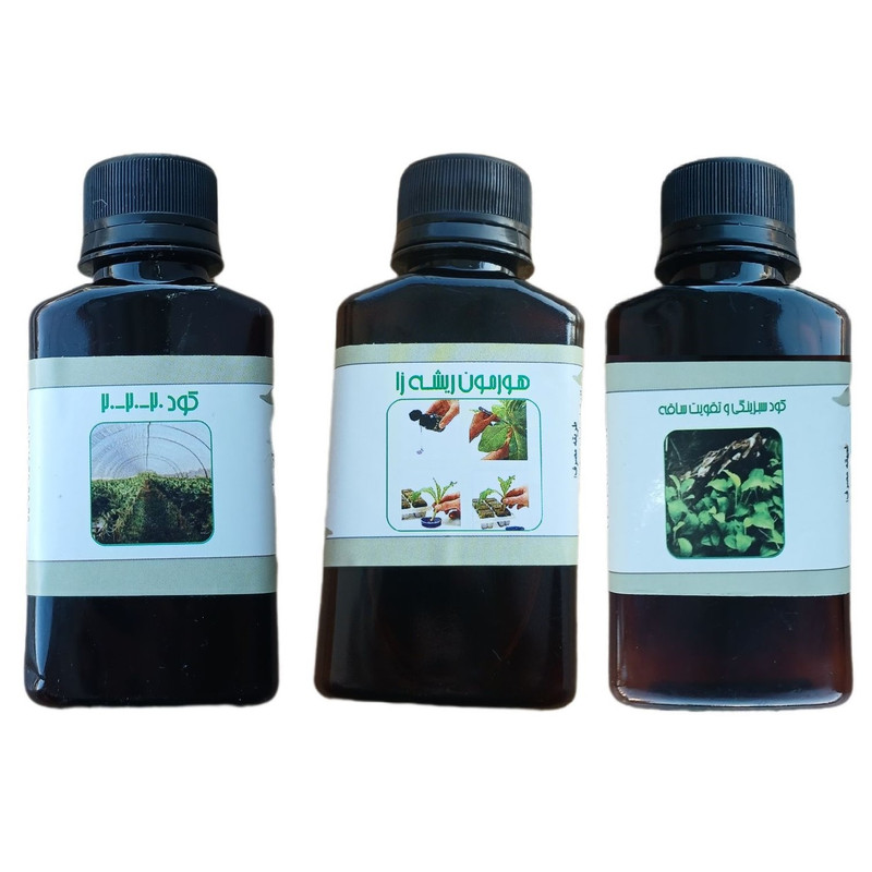 کود مایع کامل سه بیست و کود سبزینگی و تقویت ساقه و هورمون ریشه زا مدل life drop حجم 110 میلی لیتر بسته 3 عددی